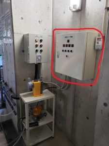 愛知県北名古屋市の施設にて制御盤の取付電気工事